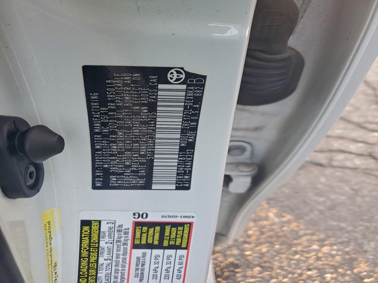 2018 TOYOTA COROLLA L photo 12