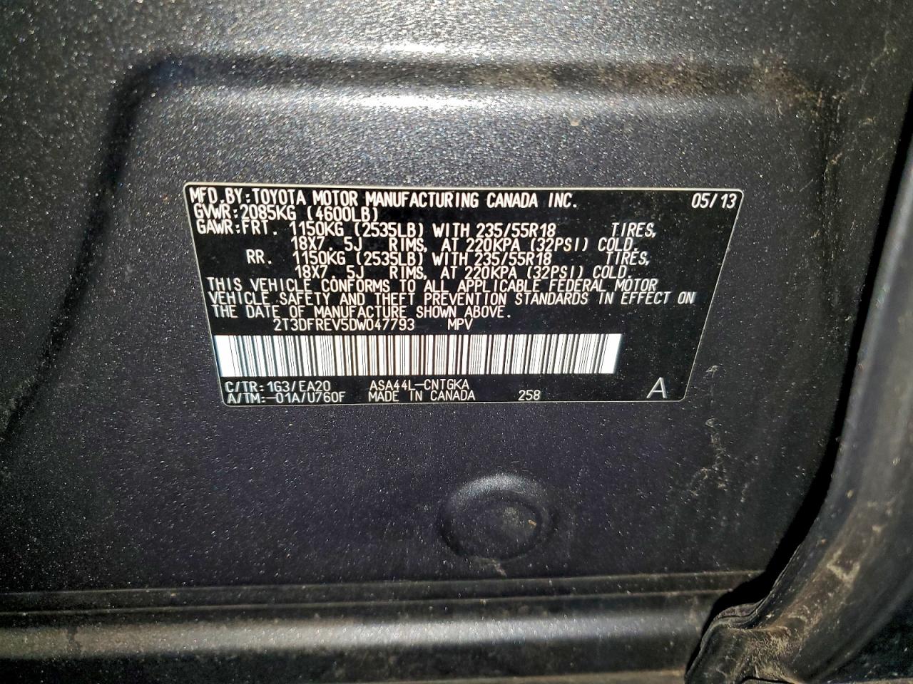 2013 TOYOTA RAV4 LIMITED photo 13