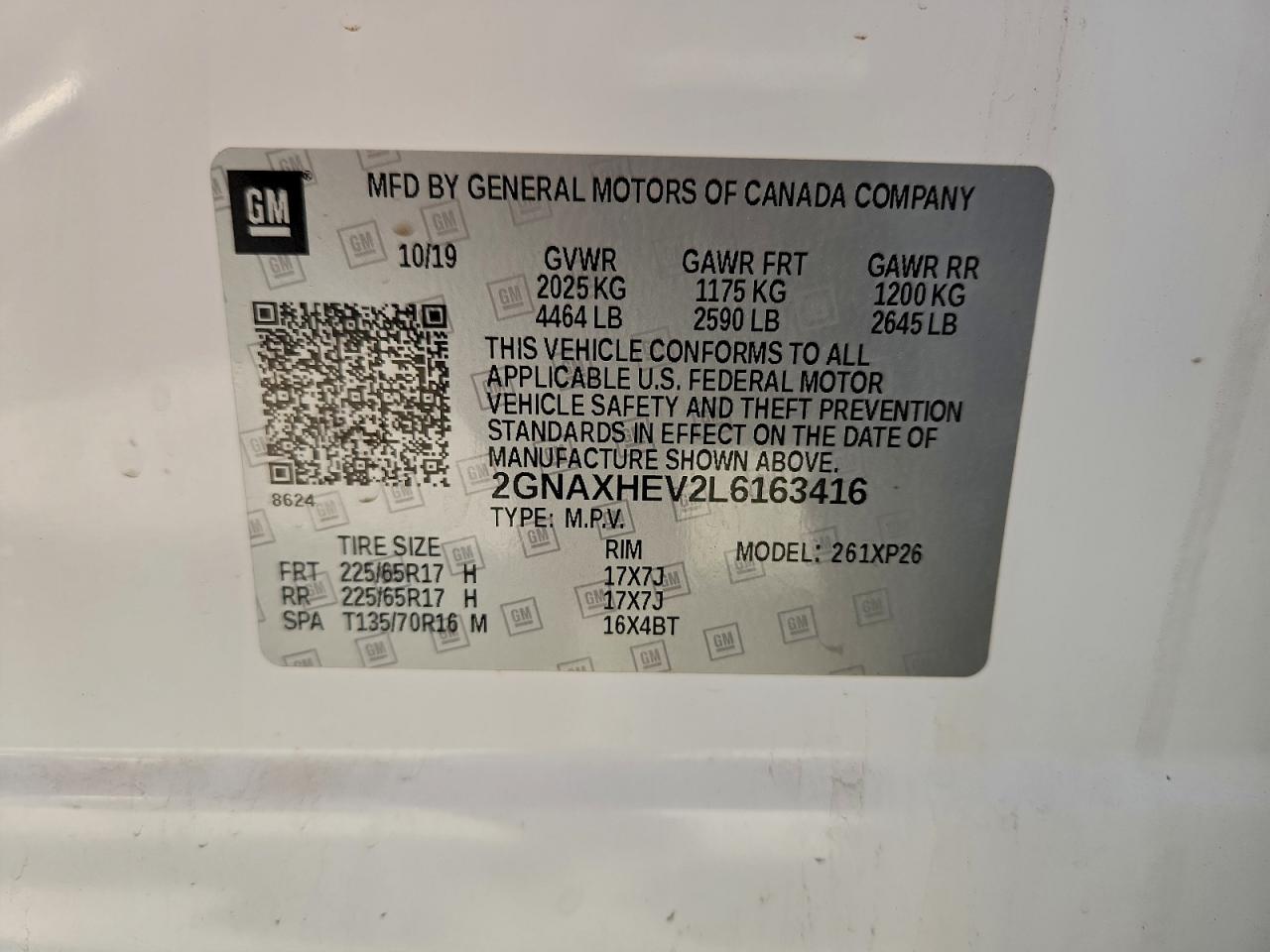 2020 CHEVROLET EQUINOX LS photo 14