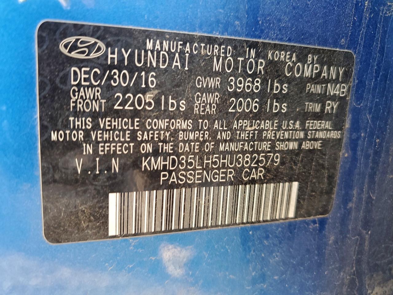 2017 HYUNDAI ELANTRA GT photo 12