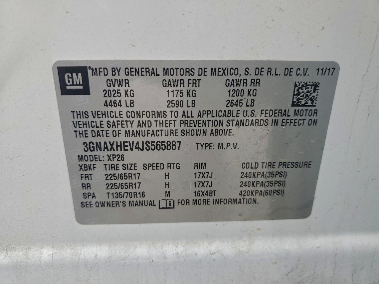 2018 CHEVROLET EQUINOX LS photo 13