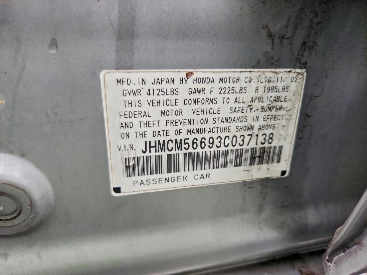 2003 HONDA ACCORD EX photo 13