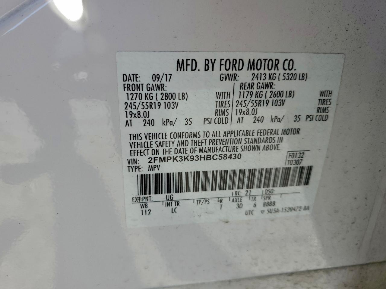 2017 FORD EDGE TITANIUM photo 13