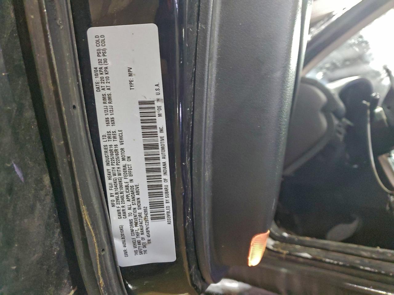 2005 SUBARU LEGACY OUTBACK 2.5I photo 13