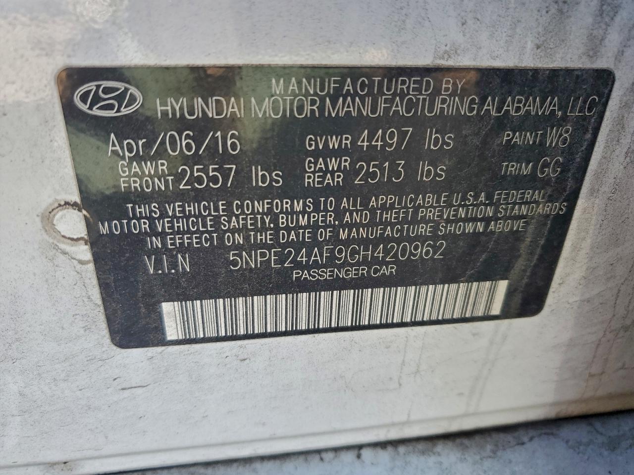 2016 HYUNDAI SONATA SE photo 12