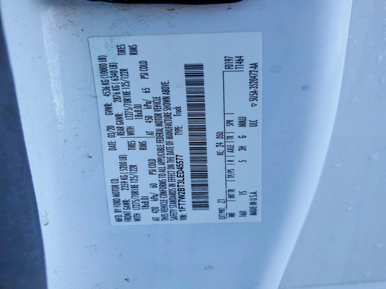 2020 FORD F250 SUPER DUTY photo 12