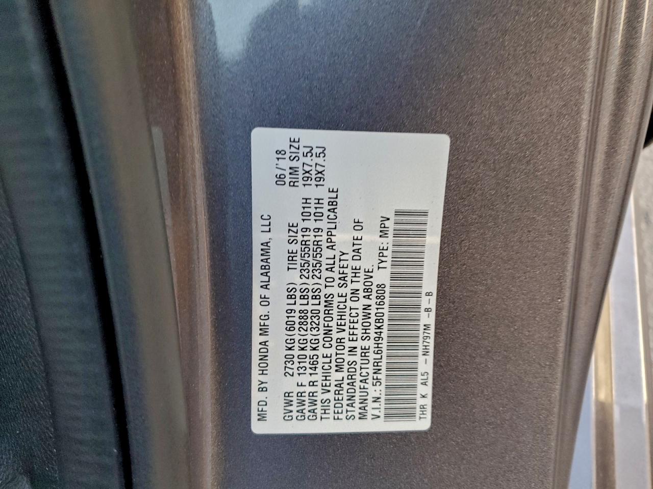 2019 HONDA ODYSSEY ELITE photo 13