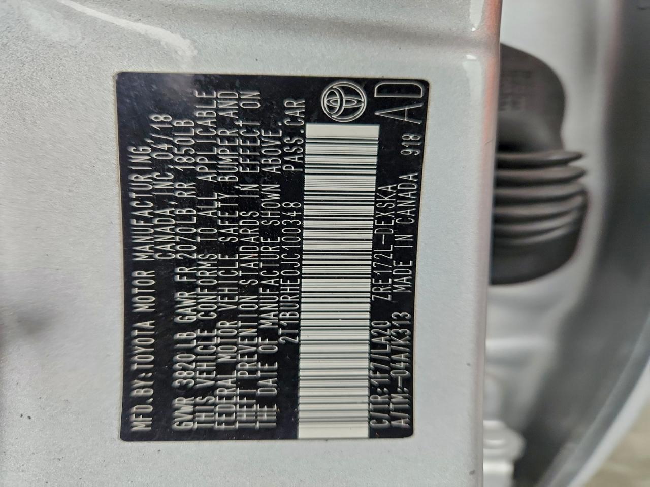 2018 TOYOTA COROLLA L photo 23