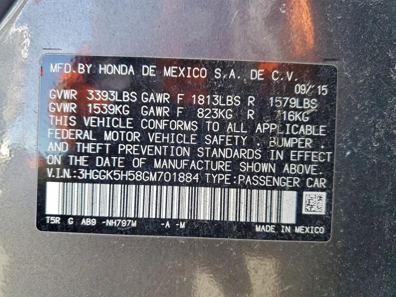 2016 HONDA FIT LX photo 13