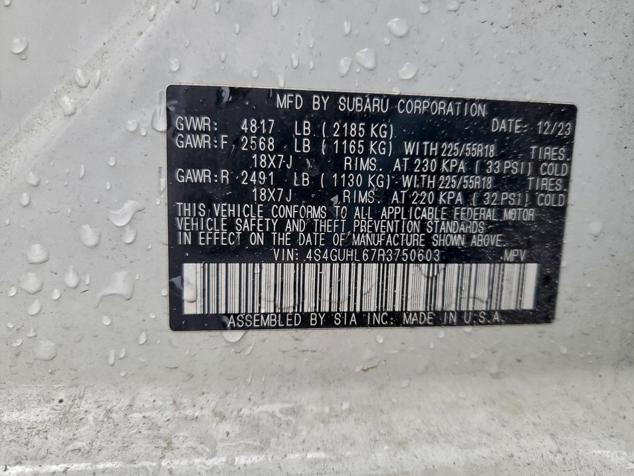 2024 SUBARU CROSSTREK LIMITED photo 12