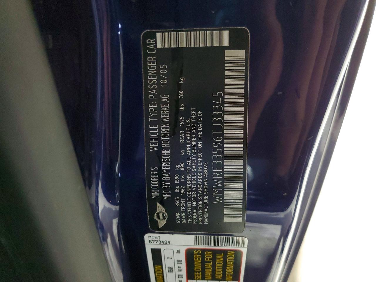 2006 MINI COOPER S photo 12