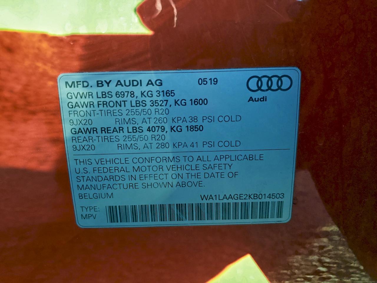 2019 AUDI E-TRON PREMIUM PLUS photo 14