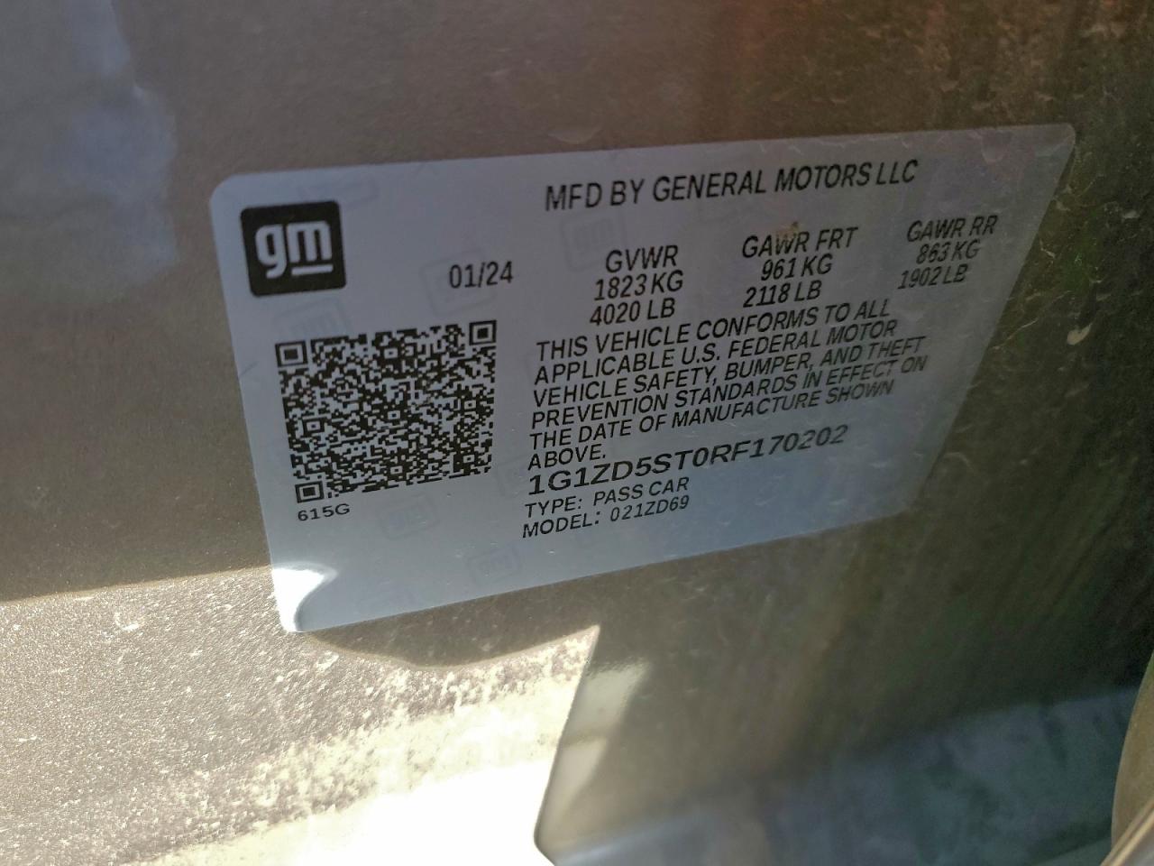2024 CHEVROLET MALIBU LT photo 12