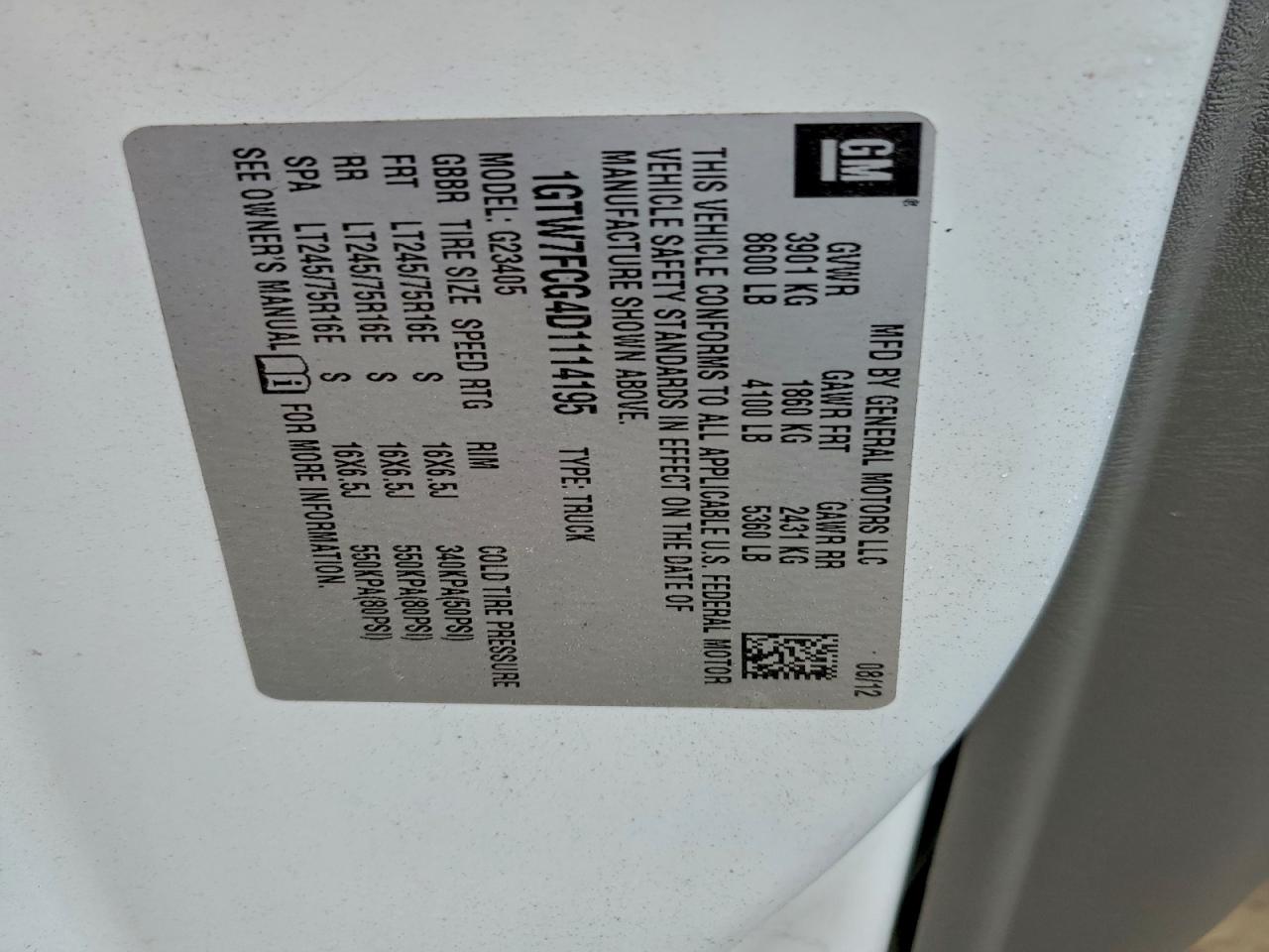 2013 GMC SAVANA G2500 photo 13