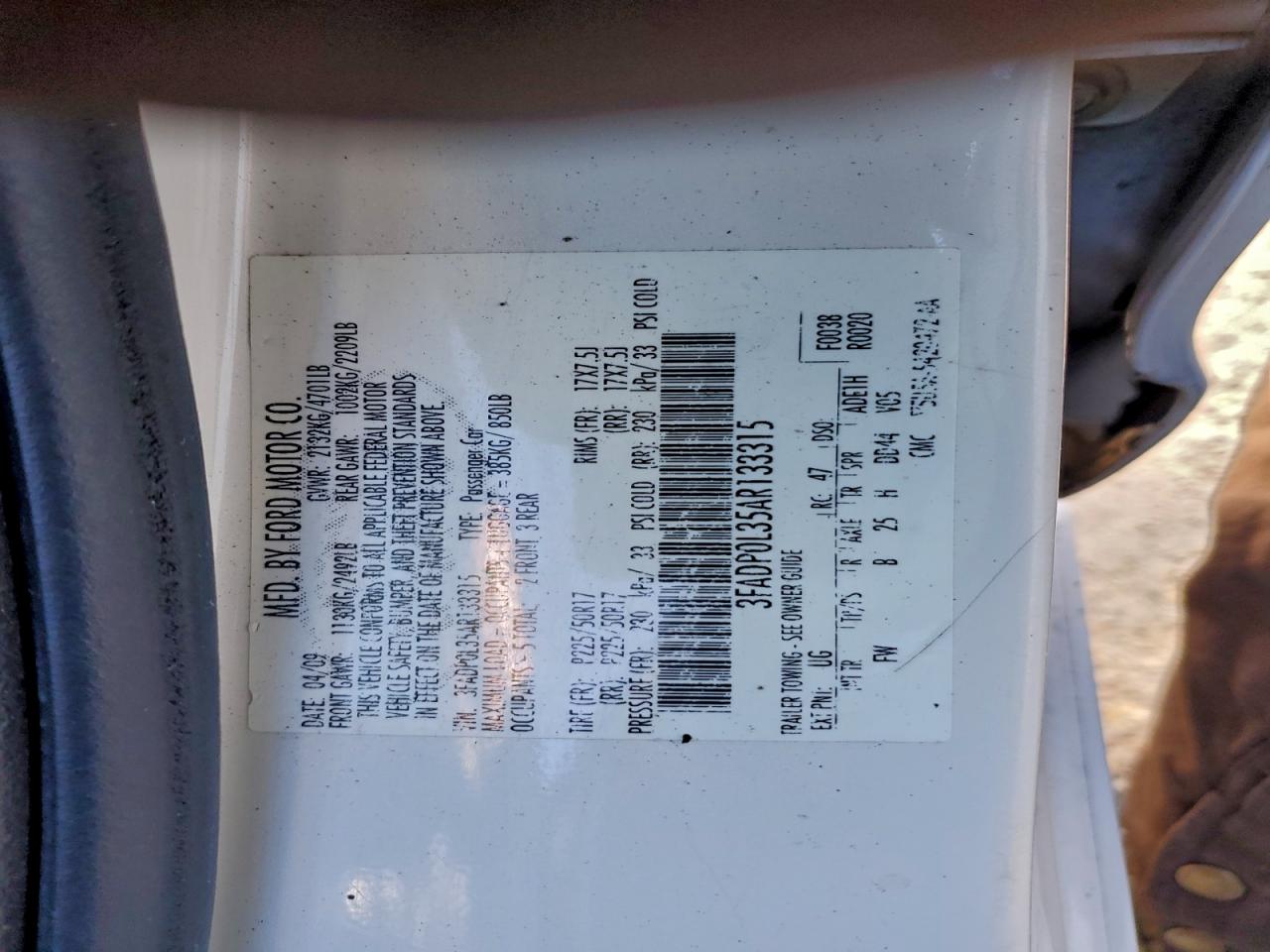 2010 FORD FUSION HYBRID photo 13