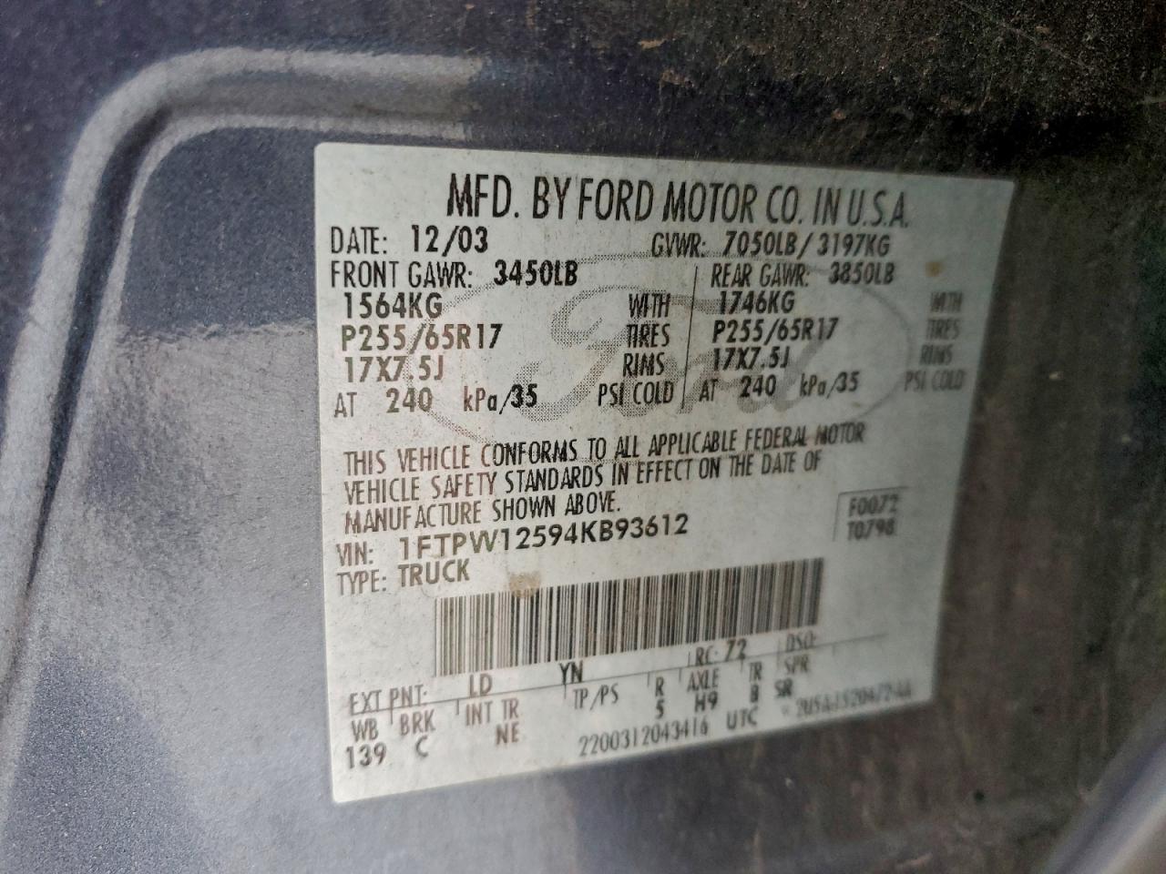 2004 FORD F150 SUPERCREW photo 12