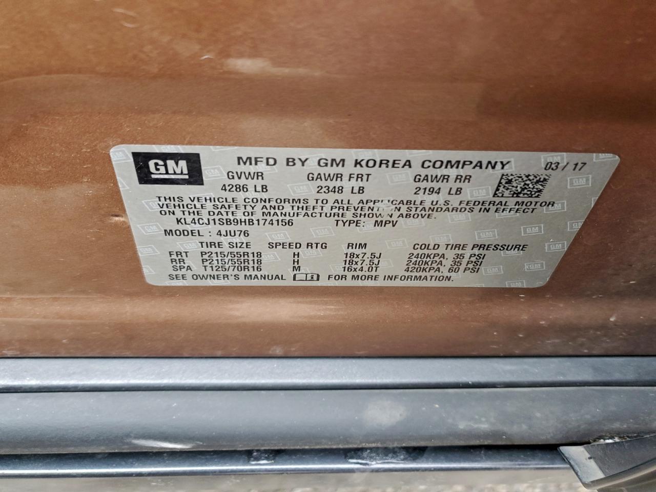 2017 BUICK ENCORE SPORT TOURING photo 13