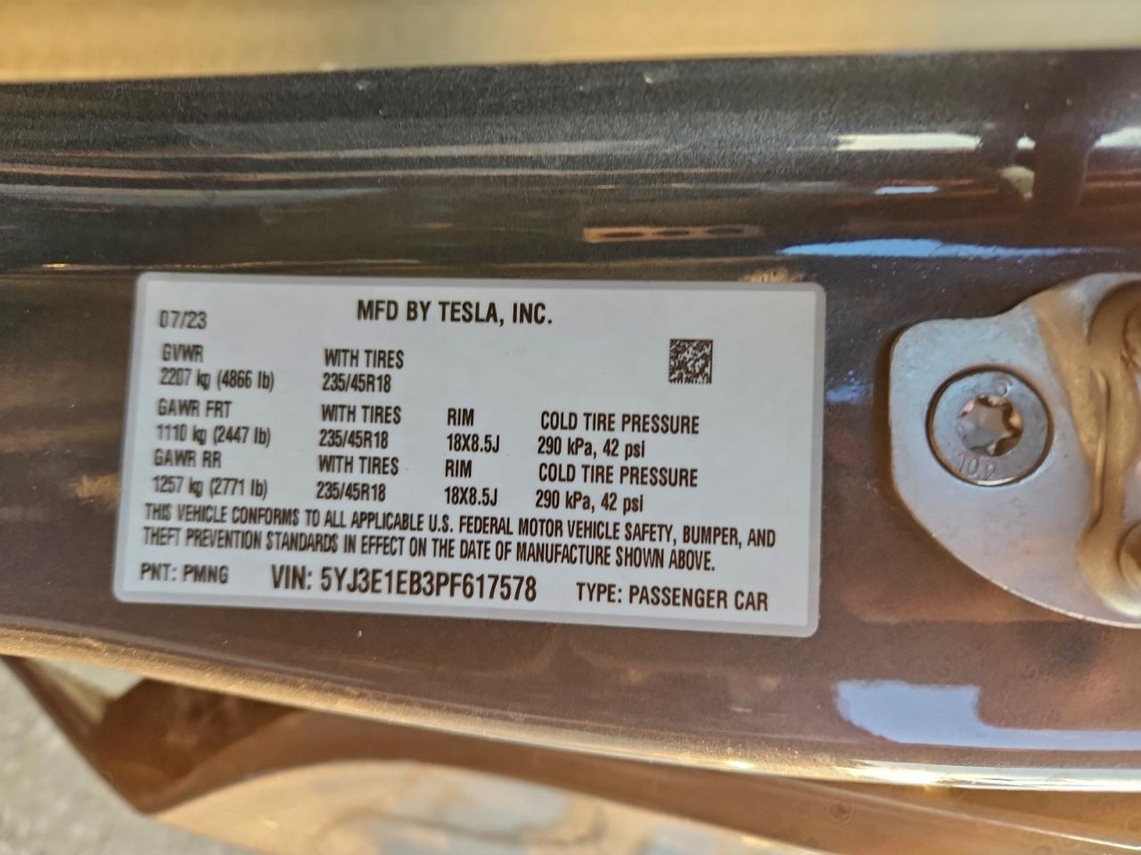 2023 TESLA MODEL 3 photo 14