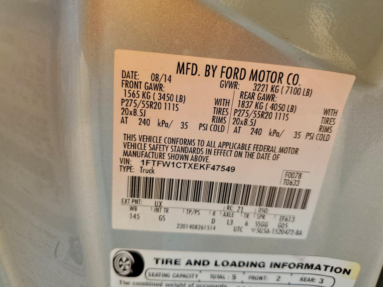 2014 FORD F150 SUPERCREW photo 12