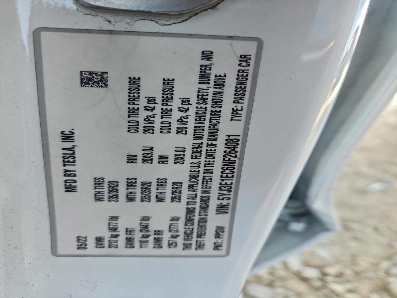 2022 TESLA MODEL 3 photo 12