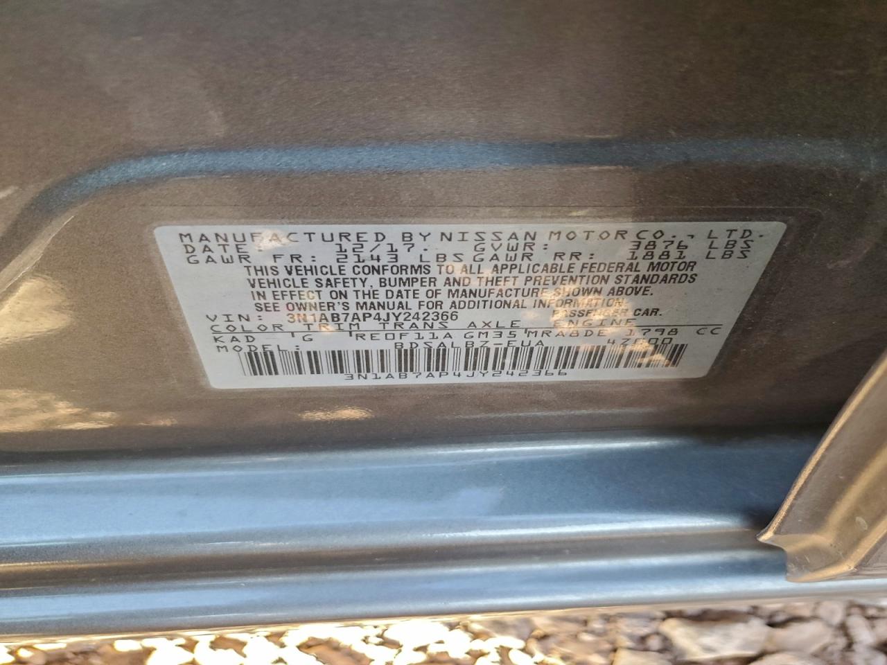 2018 NISSAN SENTRA S photo 12