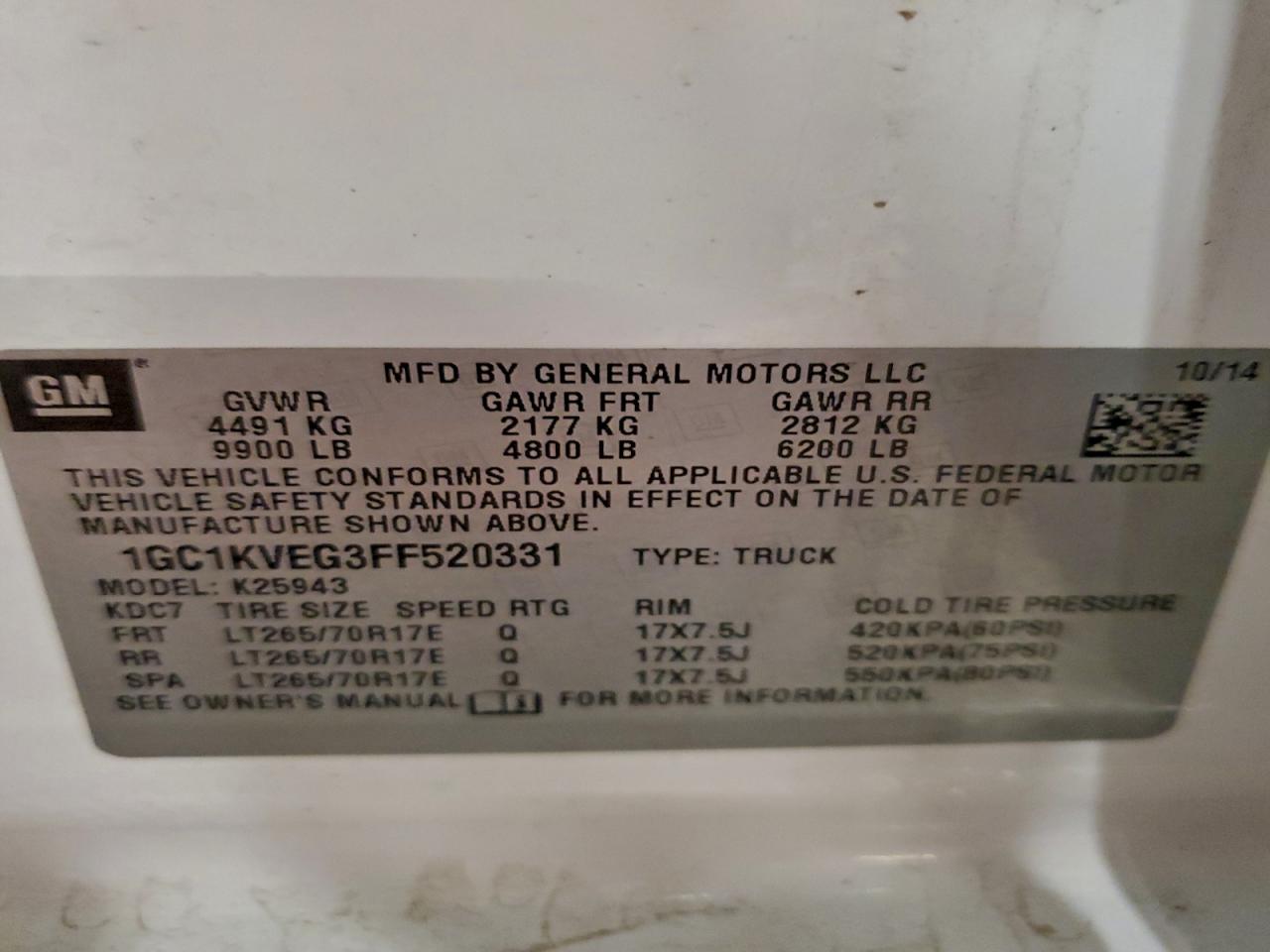 2015 CHEVROLET SILVERADO K2500 HEAVY DUTY LT photo 23