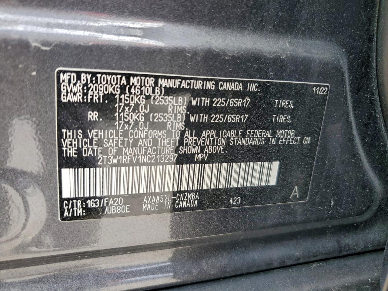 2022 TOYOTA RAV4 XLE photo 12