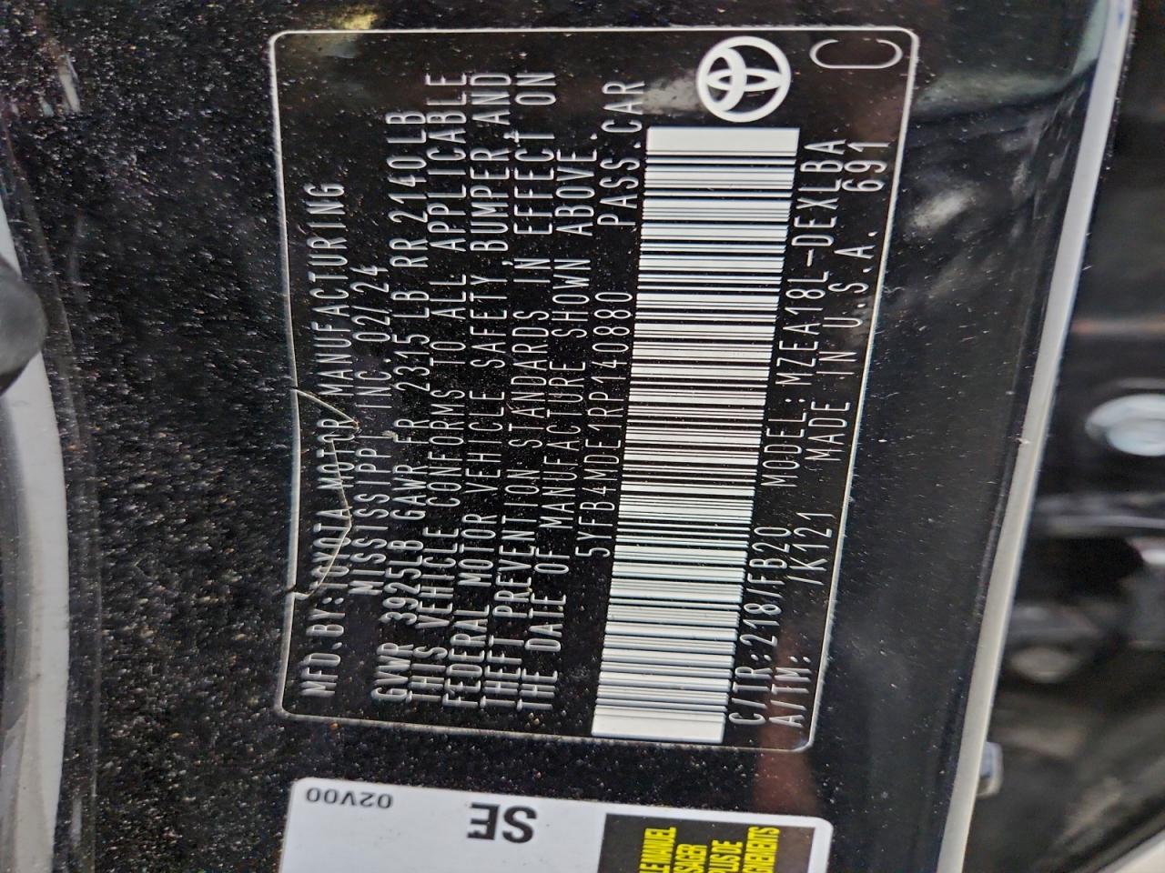 2024 TOYOTA COROLLA LE photo 13