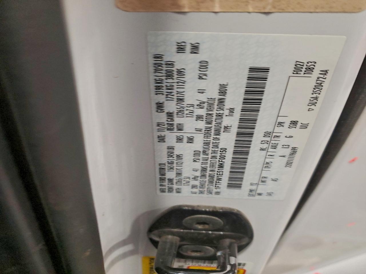 2021 FORD F150 SUPERCREW photo 12