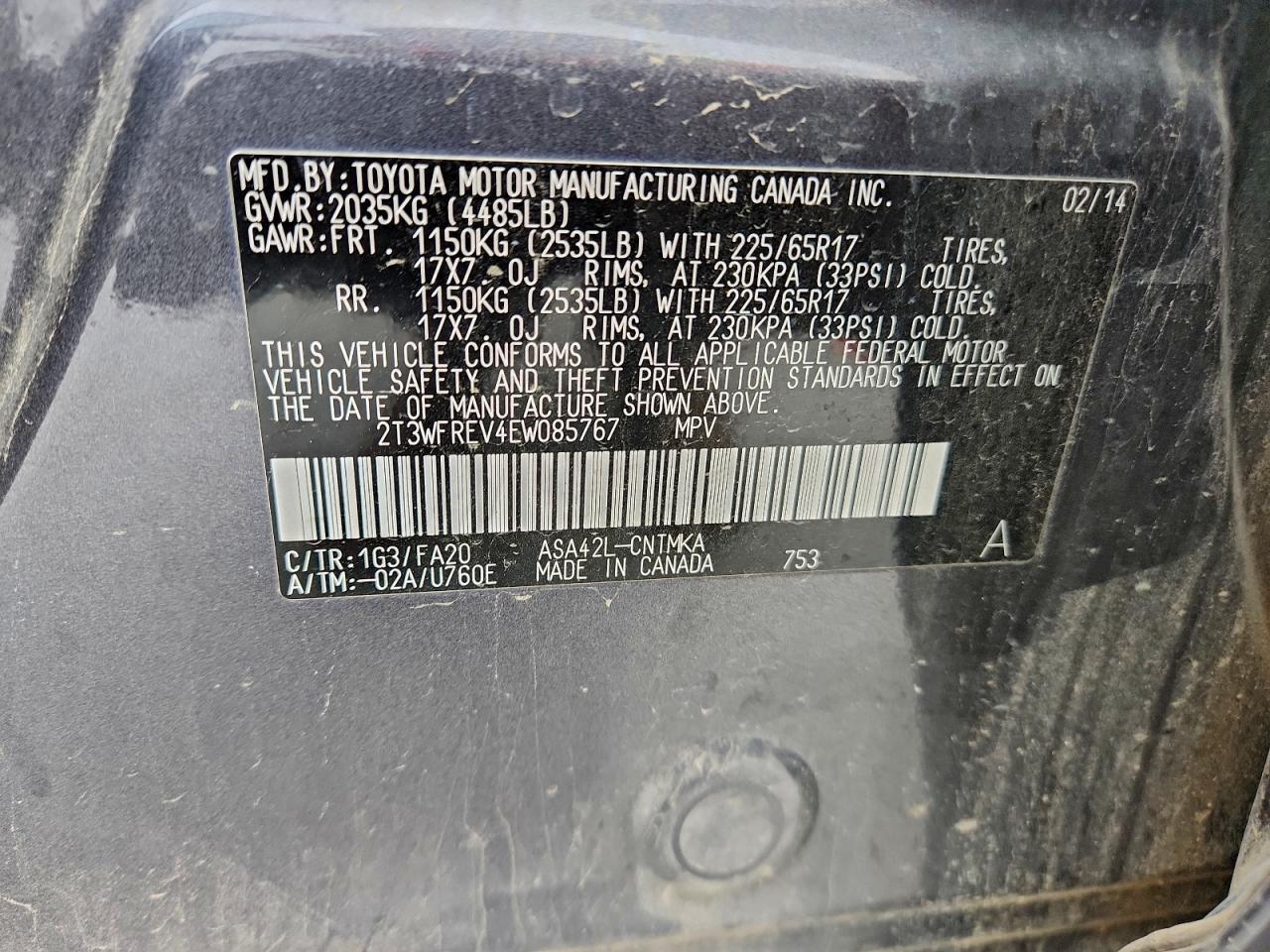 2014 TOYOTA RAV4 XLE photo 13