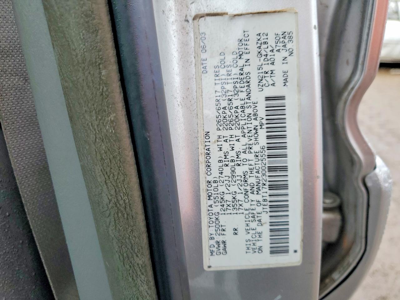2003 TOYOTA 4RUNNER LIMITED photo 12