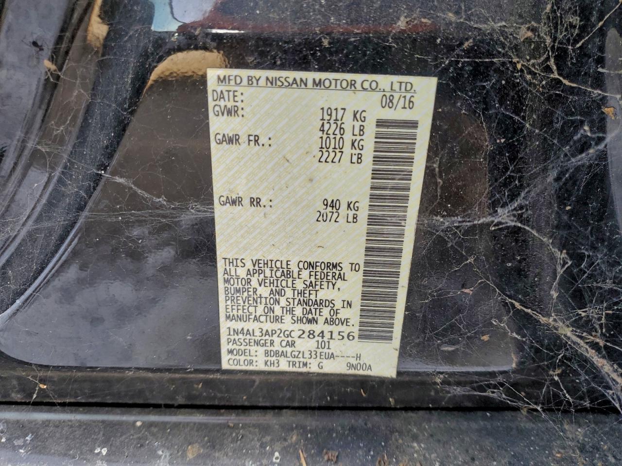 2016 NISSAN ALTIMA 2.5 photo 34