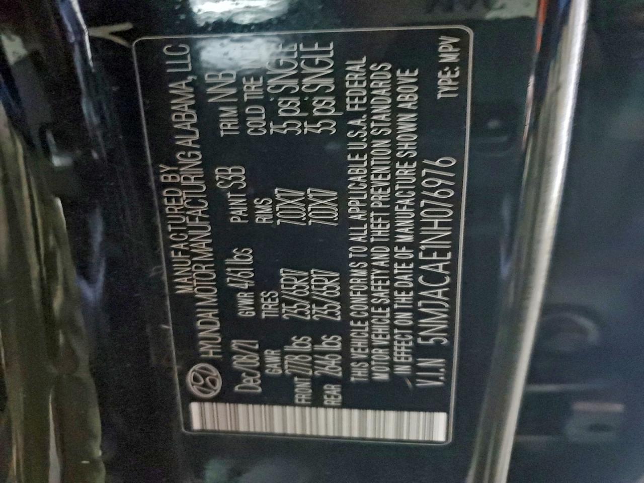 2022 HYUNDAI TUCSON SE photo 40