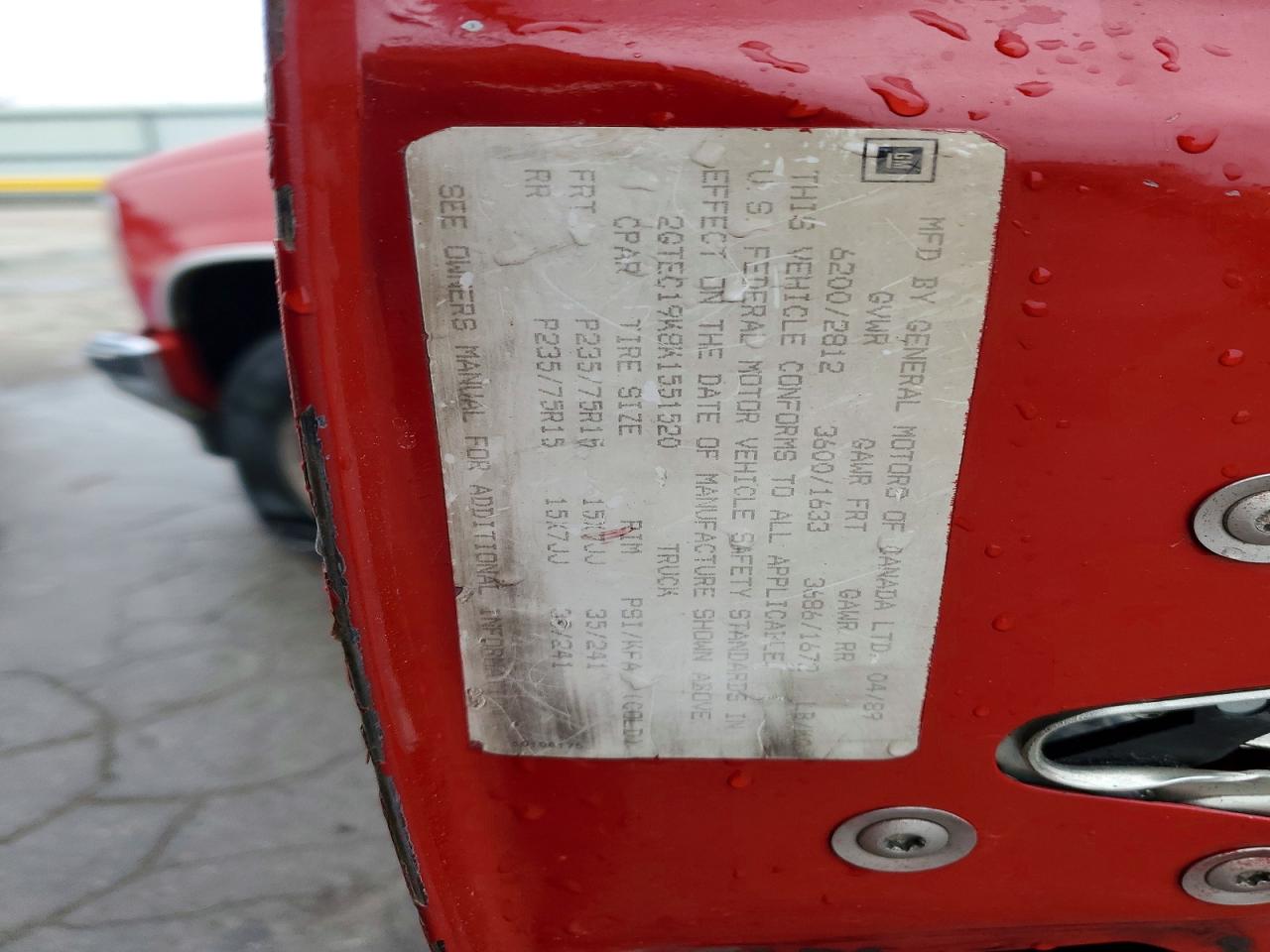 1989 GMC SIERRA C1500 photo 12