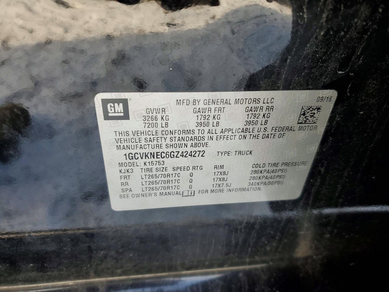 2016 CHEVROLET SILVERADO K1500 photo 13