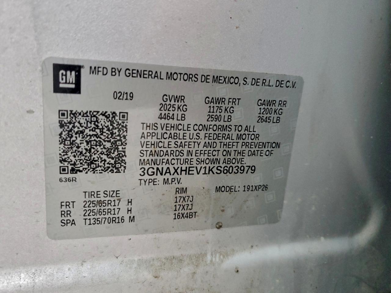 2019 CHEVROLET EQUINOX LS photo 13