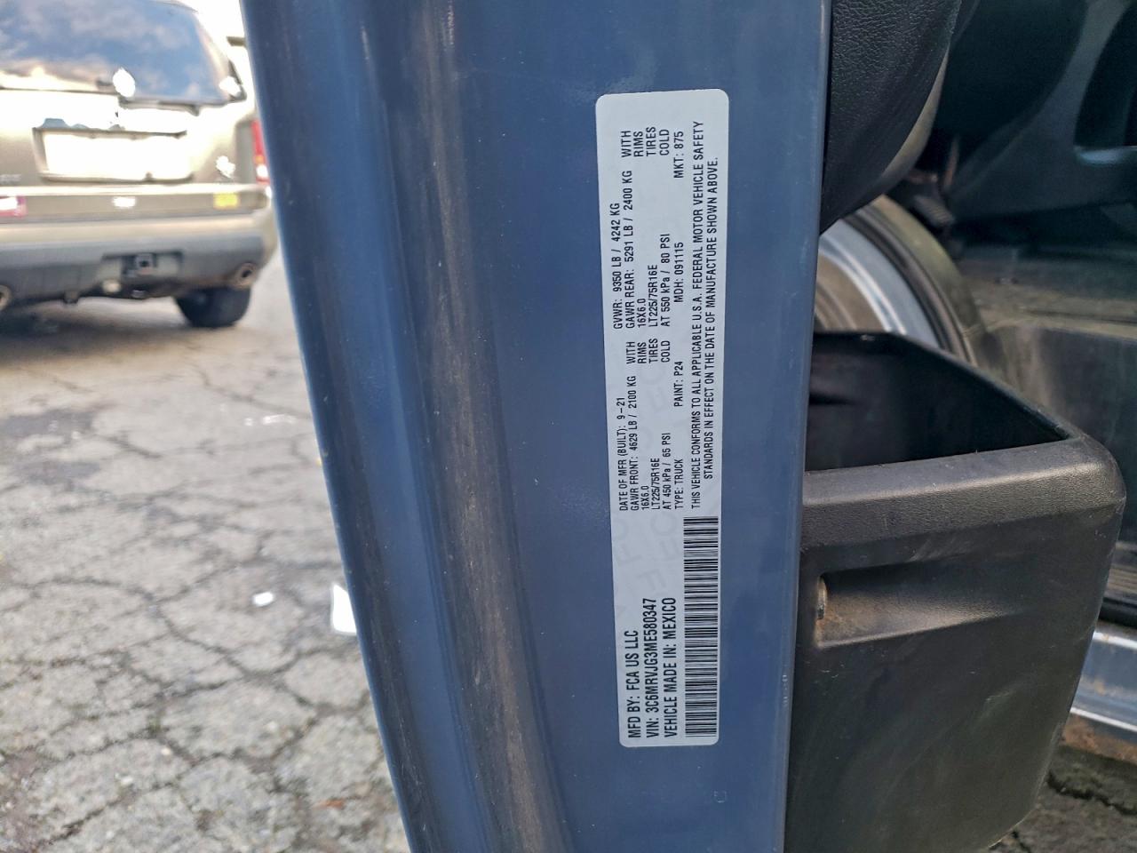 2021 RAM PROMASTER 3500 DELIVERY VAN photo 25