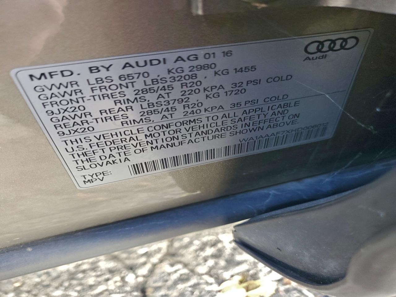 2017 AUDI Q7 PREMIUM photo 13