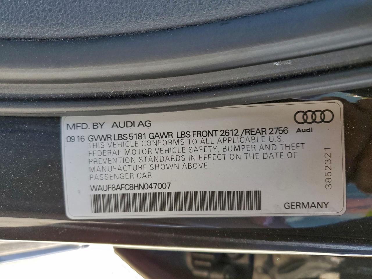 2017 AUDI A6 PREMIUM photo 12