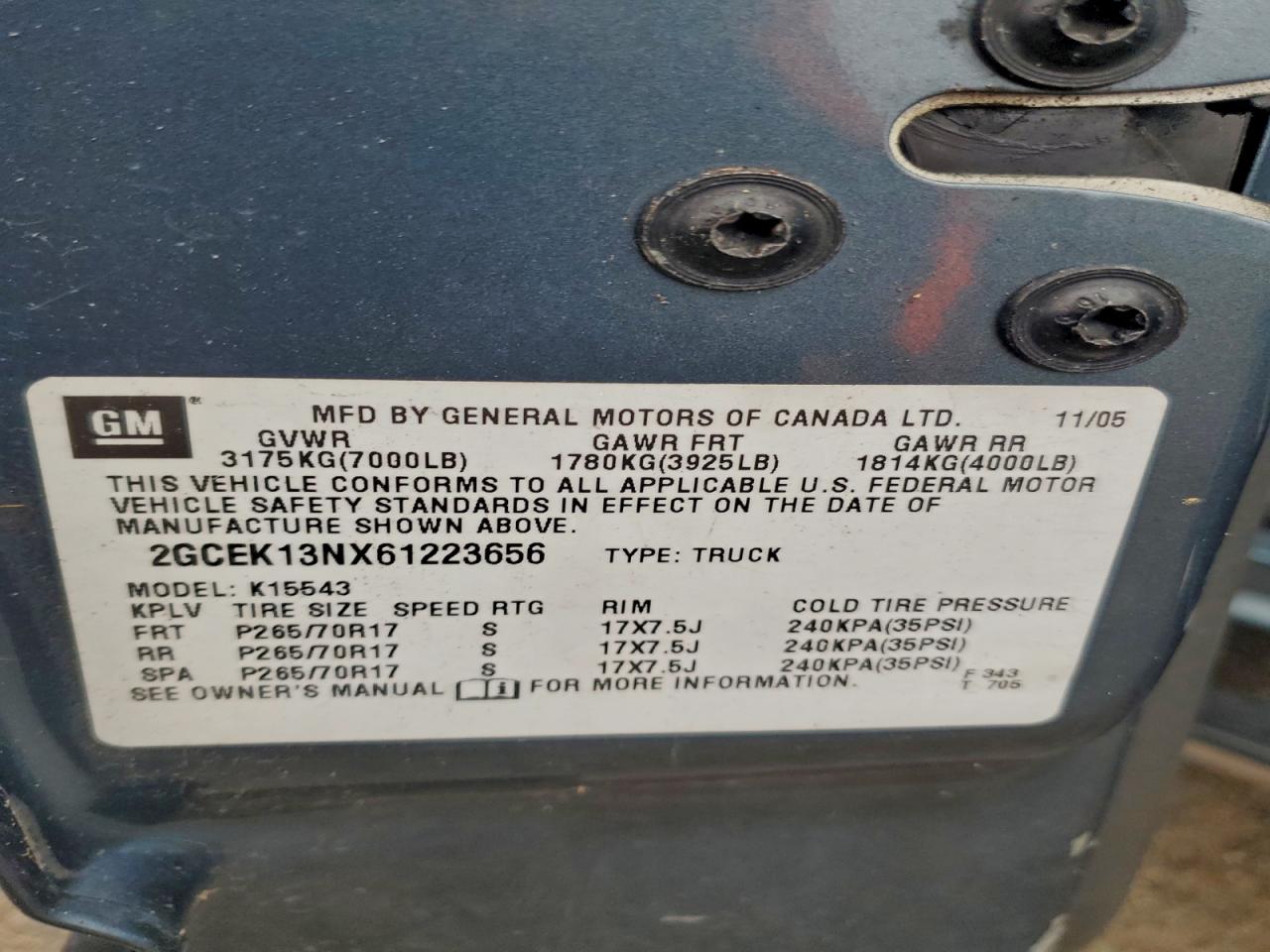 2006 CHEVROLET SILVERADO K1500 photo 23