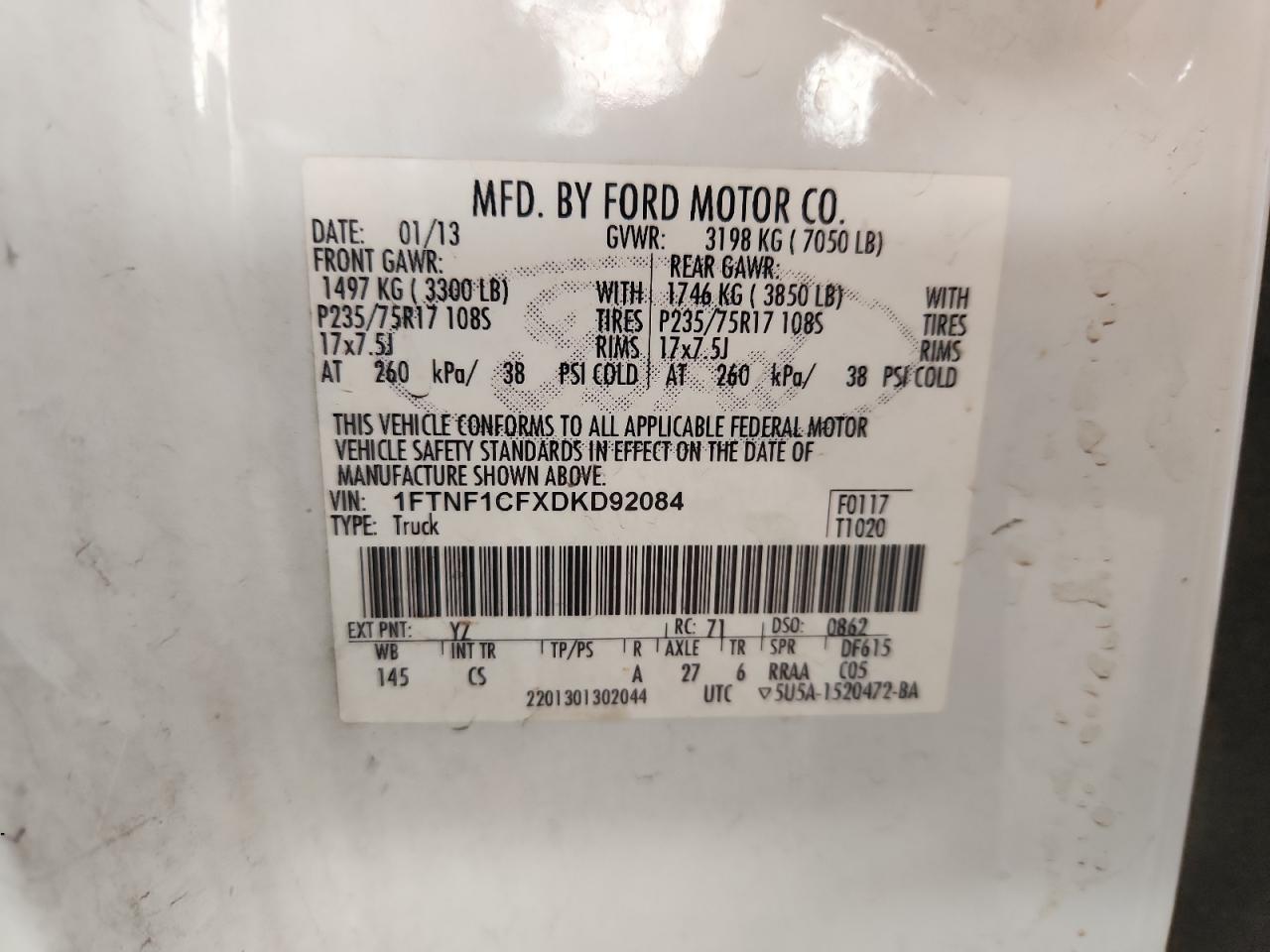2013 FORD F150 photo 12
