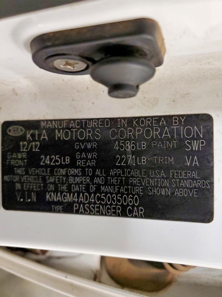 2012 KIA OPTIMA HYBRID photo 12