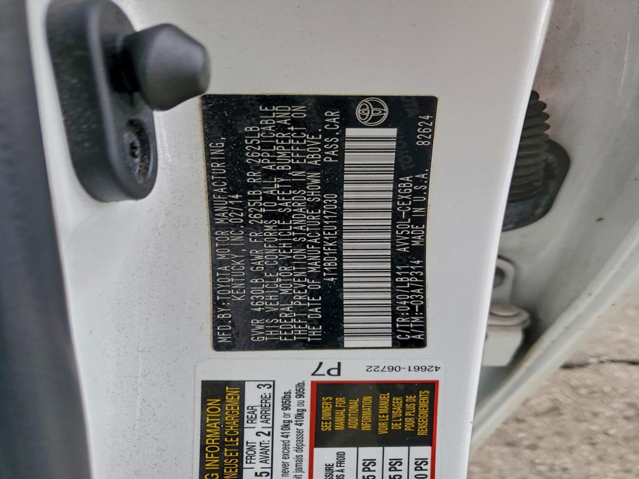 2014 TOYOTA CAMRY HYBRID photo 12