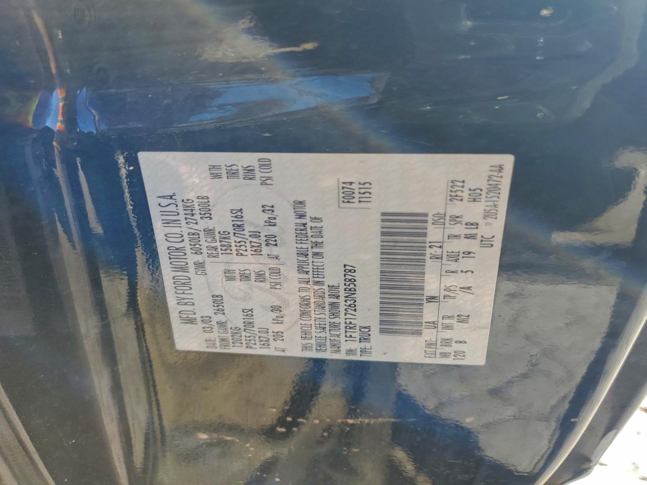 2003 FORD F150 photo 12