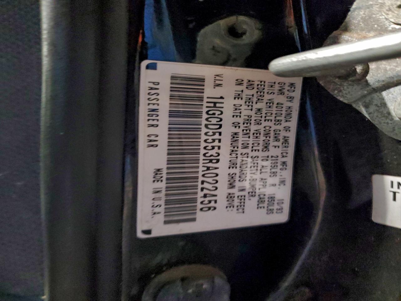 1994 HONDA ACCORD EX photo 13