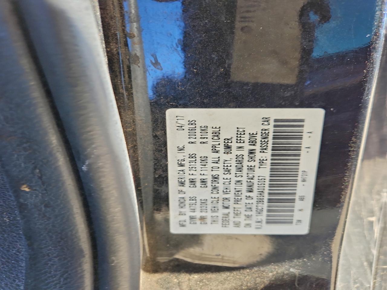 2017 HONDA ACCORD EXL photo 13