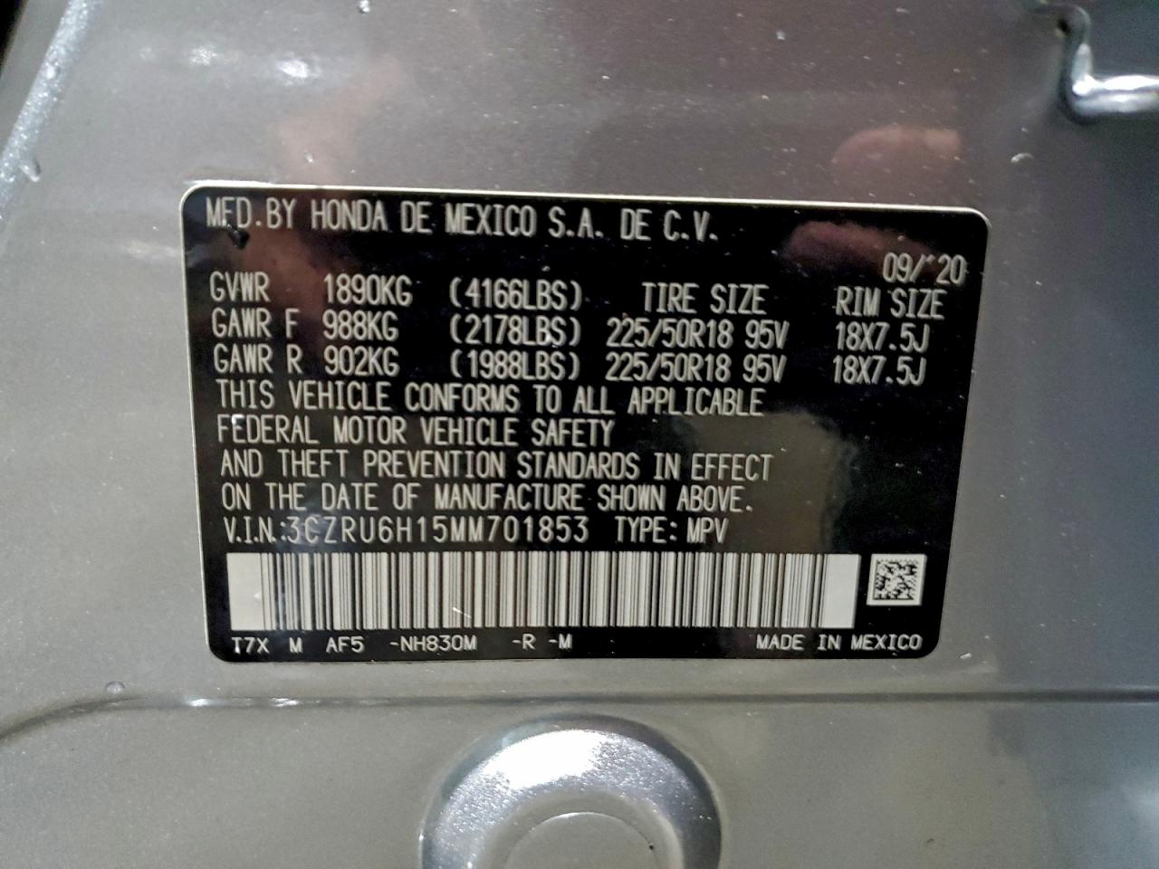 2021 HONDA HR-V SPORT photo 13