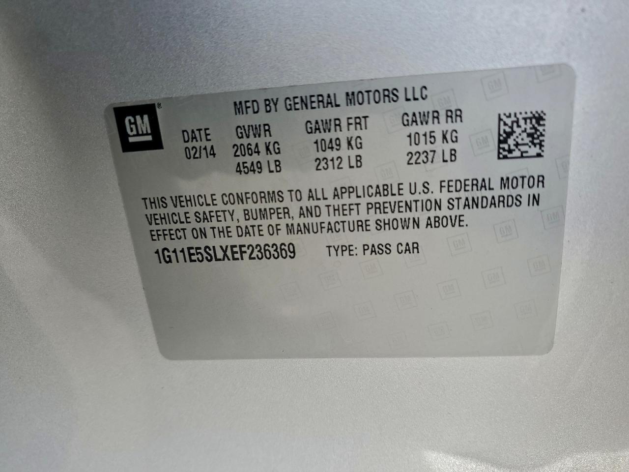 2014 CHEVROLET MALIBU 2LT photo 12
