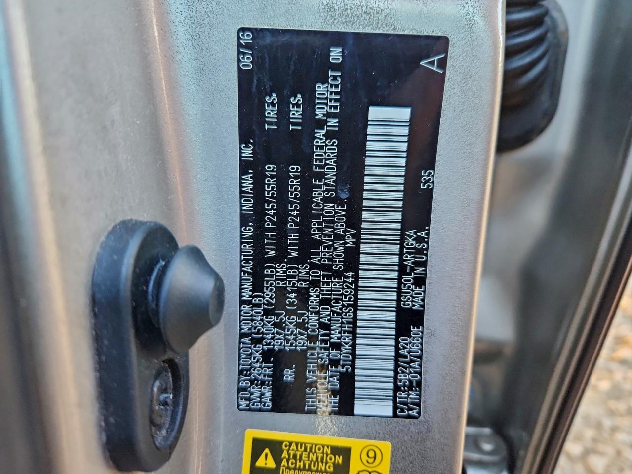 2016 TOYOTA HIGHLANDER LIMITED photo 27