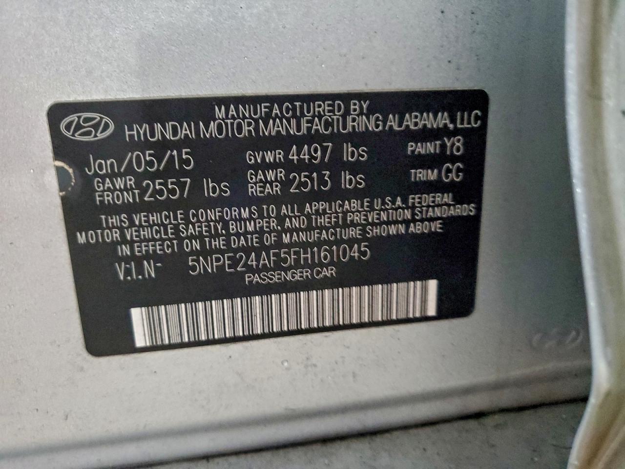 2015 HYUNDAI SONATA SE photo 23